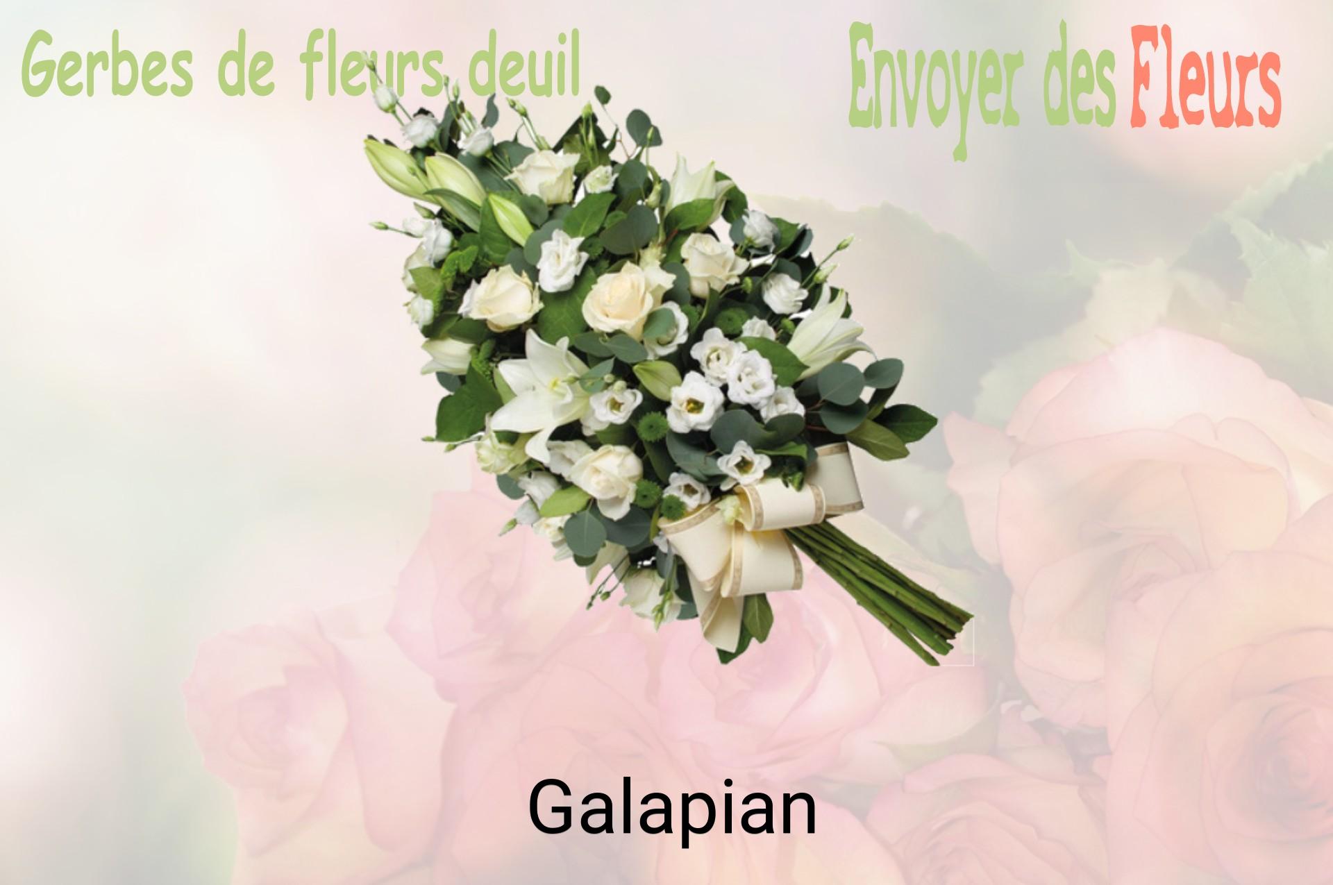 Gerbe de fleurs de deuil livrée à Galapian